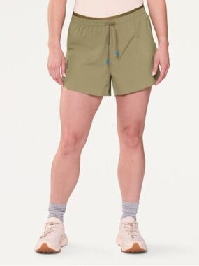 Janji Multi Lined Shorts 3” Conifer Khaki Beige